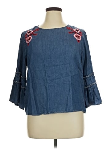 Express 3/4 Sleeve Blouse (view 1)