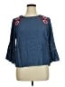 Express Blue 3/4 Sleeve Blouse Size XL - photo 1