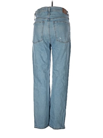 Madewell The Perfect Vintage Straight Jean in Danby Wash: Knee-Rip Edition (view 2)