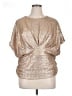 Express Metallic Gold Short Sleeve Top Size XL - photo 1