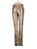 May & July 100% Polyester Metallic Gold Dress Pants Size S - photo 1