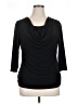 PREMISE Black 3/4 Sleeve Top Size XL - photo 1