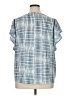 wonderly Tie-dye Blue Short Sleeve Blouse Size 1X - photo 2