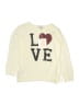 Wildfox Kids Graphic Hearts Ivory Pullover Sweater Size 14 - photo 1