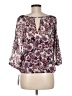 A. Byer 100% Polyester Purple 3/4 Sleeve Blouse Size M - photo 2