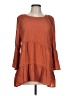 Spense Orange 3/4 Sleeve Blouse Size L - photo 1