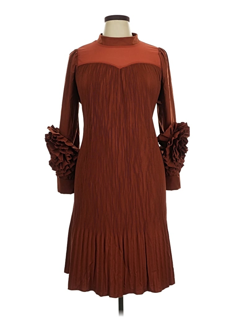 Pre-owned Shein Curve Cocktail Dress In Brown