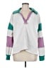 Hem & Thread Color Block White Pullover Sweater Size M - photo 1