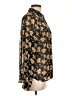 Lumiere 100% Polyester Floral Black Long Sleeve Blouse Size L - photo 4