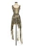 Lola 100% Polyester Metallic Gold Cocktail Dress Size S - photo 1