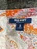Old Navy 100% Cotton Paisley Orange Long Sleeve Blouse Size XL - photo 7