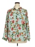 Roz & Ali 100% Polyester Floral Teal 3/4 Sleeve Blouse Size 2X - photo 1