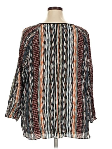 Nic + Zoe Long Sleeve Silk Top (view 2)