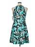 Wisp Print Teal Cocktail Dress Size 14 - photo 2