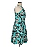 Wisp Print Teal Cocktail Dress Size 14 - photo 4