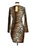 Grecerelle Animal Print Brown Cocktail Dress Size M - photo 2