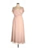 David's Bridal 100% Polyester Tan Cocktail Dress Size 24 - photo 1