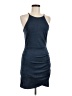 Aqua Solid Blue Casual Dress Size M - photo 1
