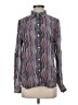 AP.NY Chevron-herringbone Gray Long Sleeve Blouse Size S - photo 1