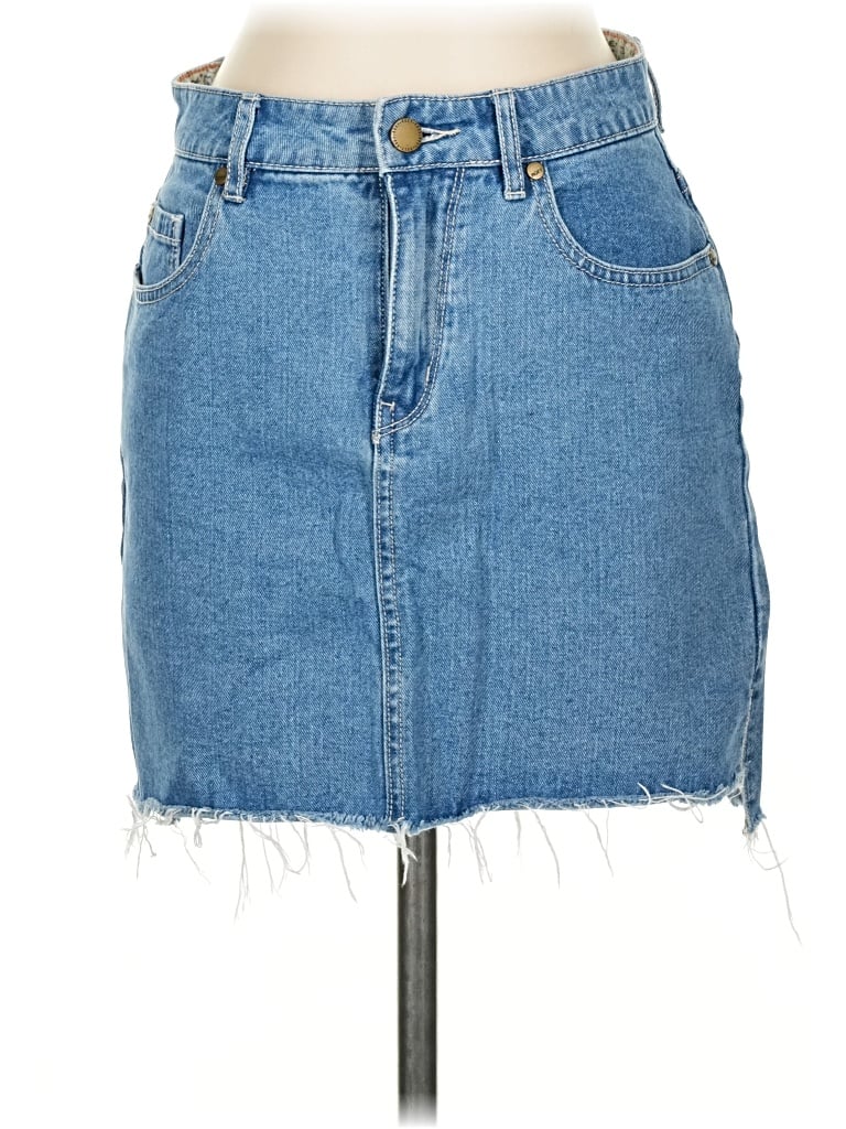 Pre-owned Roxy Denim Skirt In Blue