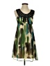 Ophelia 100% Polyester Graphic Green Cocktail Dress Size S - photo 1
