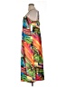 Natori 100% Polyester Tropical Orange Cocktail Dress Size XL - photo 5