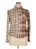 rue21 Plaid Brown Long Sleeve Blouse Size XL - photo 1