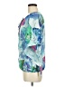 Alberto Makali 100% Polyester Floral Tie-dye Tropical Multi Color Blue 3/4 Sleeve Blouse Size M - photo 5