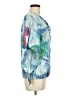 Alberto Makali 100% Polyester Floral Tie-dye Tropical Multi Color Blue 3/4 Sleeve Blouse Size M - photo 4