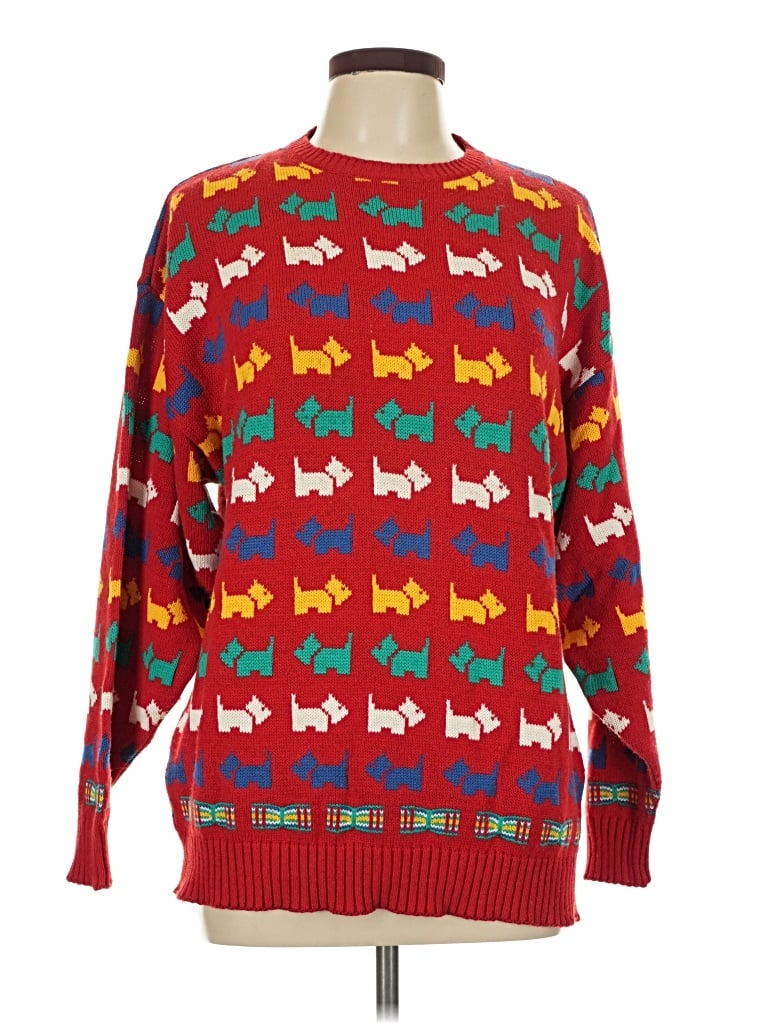 Pre-owned Assorted Brands Pullover Sweater In Red