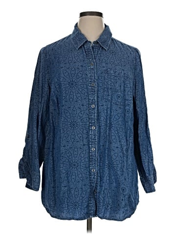 Cj Banks Long Sleeve Button-Down Shirt (view 1)