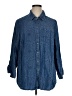 Cj Banks Blue Long Sleeve Button-Down Shirt Size 1X - photo 1