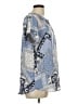 Pleione 100% Polyester Blue Short Sleeve Blouse Size L - photo 4