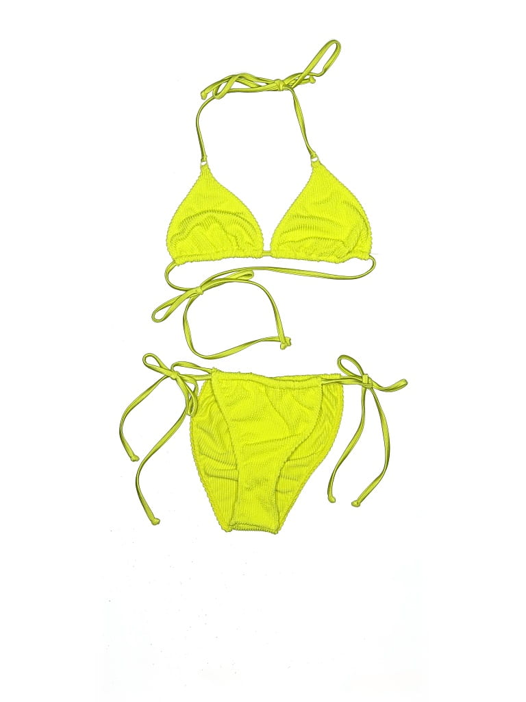 Pre-owned Good American Two Piece Swimsuit In Yellow