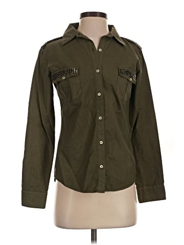 What Goes Around Comes Around Long Sleeve Button-Down Shirt (view 1)