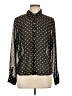 Old Navy Polka Dots Black Long Sleeve Blouse Size L - photo 1