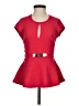 2b bebe Red Short Sleeve Top Size XS - photo 1