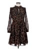 J.Crew 100% Polyester Animal Print Brown Casual Dress Size XXS - photo 1