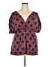 Pure Energy Burgundy Pink Short Sleeve Blouse Size 4X - photo 1