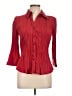 Fred David Red 3/4 Sleeve Blouse Size L - photo 1