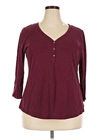 St. John's Bay 3/4 Sleeve Top (view 1)