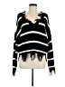 Polly & Esther 100% Acrylic Stripes Black Pullover Sweater Size M - photo 1