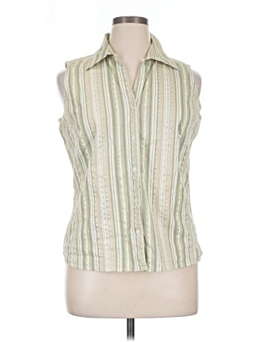 Fashion Bug Sleeveless Button-Down Shirt (view 1)
