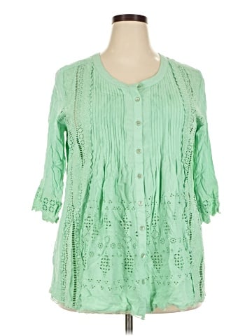 Roaman's 3/4 Sleeve Blouse (view 1)