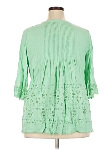 Roaman's 3/4 Sleeve Blouse (view 2)