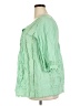 Roaman's 100% Rayon Green 3/4 Sleeve Blouse Size 18 - photo 5