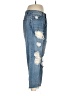 Almost Famous 100% Cotton Hearts Blue Jeans Size 9 - photo 4