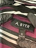 A. Byer 100% Polyester Stripes Burgundy 3/4 Sleeve Blouse Size M - photo 7