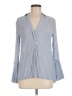 H&M L.O.G.G. 100% Modal Blue Long Sleeve Blouse Size 6 - photo 1
