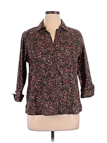 Croft & Barrow 3/4 Sleeve Button-Down Shirt (view 1)